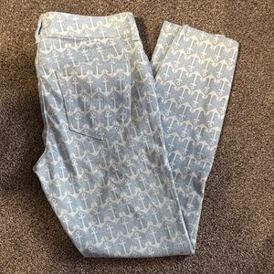 Vineyard Vines Blue Anchor Print Pants size 8